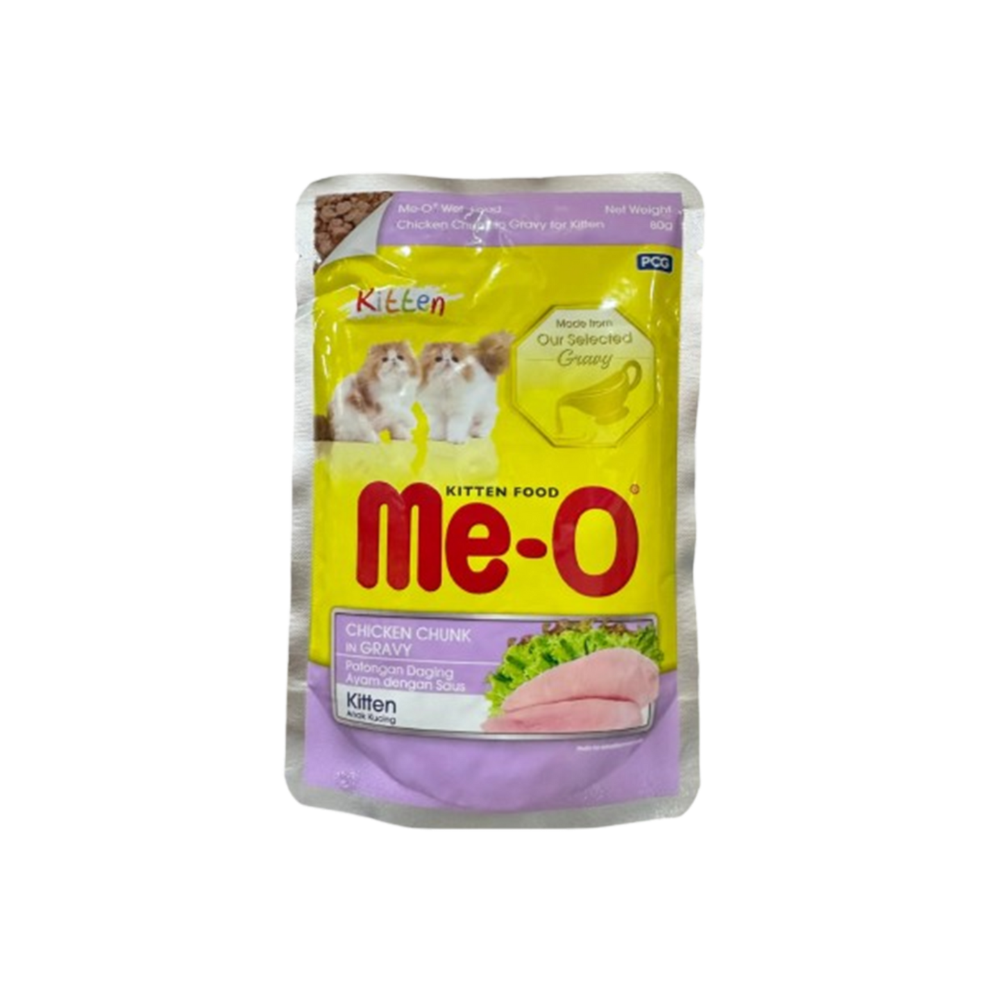 Me-O Pouch Kitten Chicken Chunk in Gravy 80g