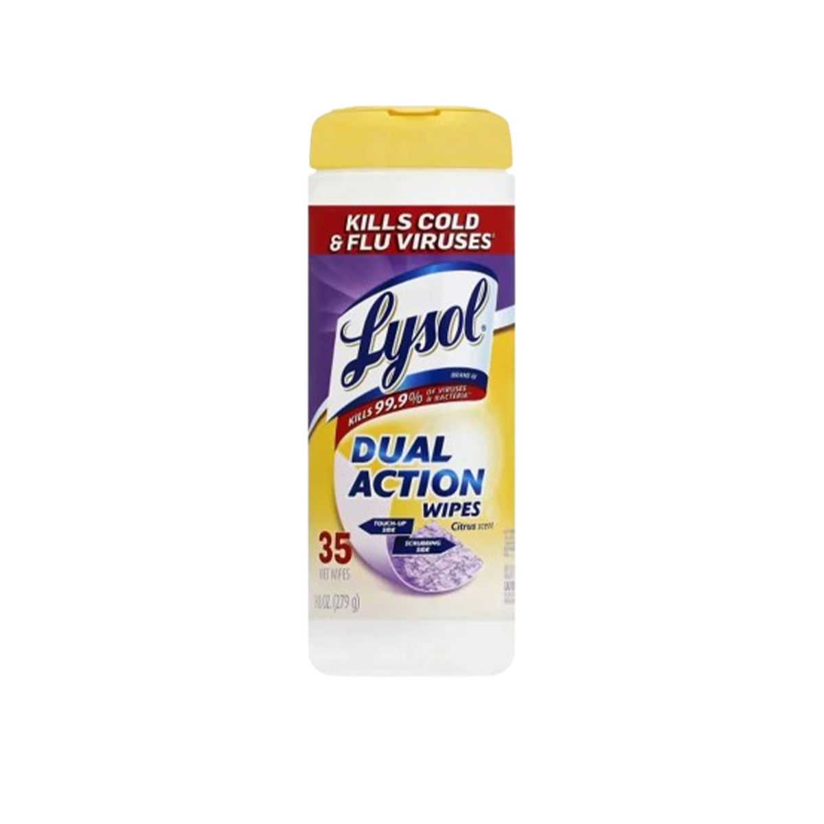 Lysol Dual Action Wipes Citrus Scent 35 Wipes 279g