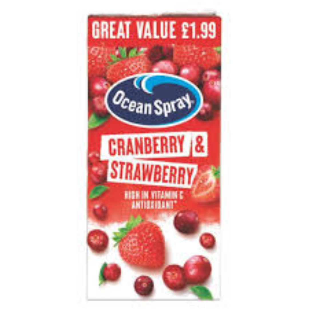 Ocean Spray Cranberry & Strawberry Juice 1ltre