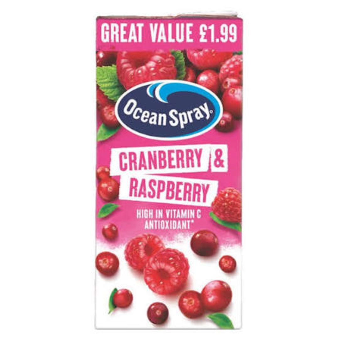 Ocean Spray Cranberry & Raspberry Juice 1ltre