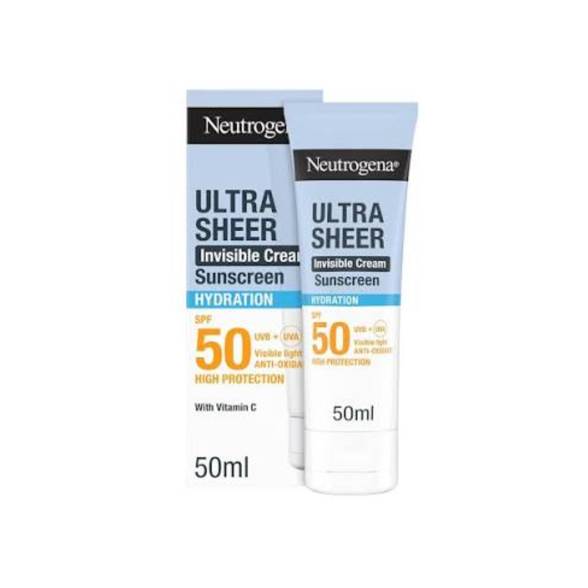 Neutrogena Ultra Sheer Invisible Cream Sunscreen Hydration SPF 50 50ml