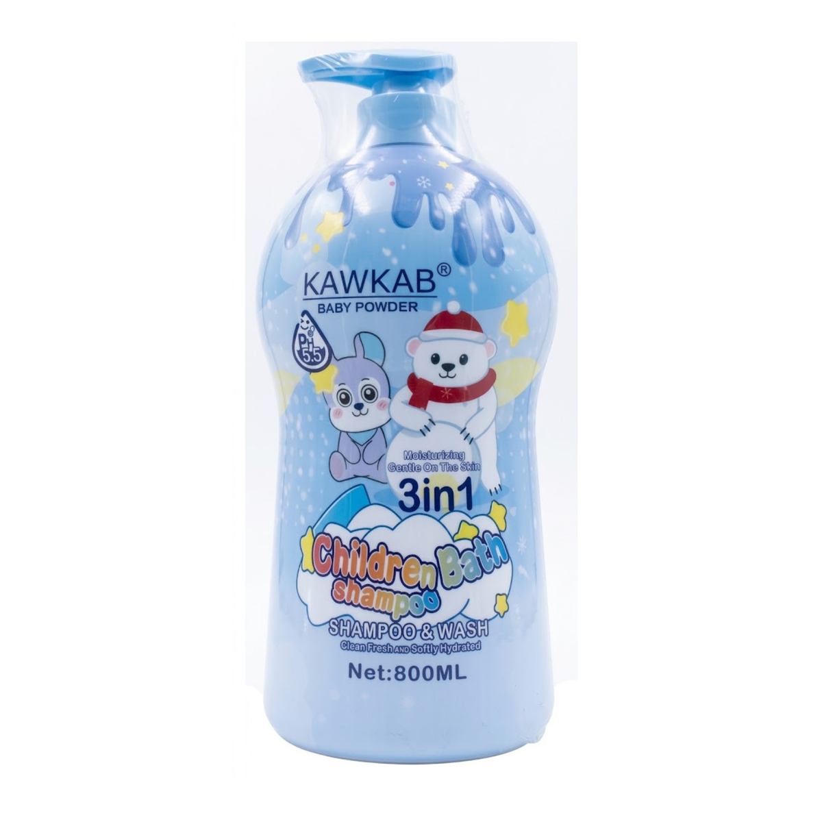 Kawkab 3 In 1 Children Body Wash Shampoo 800ml