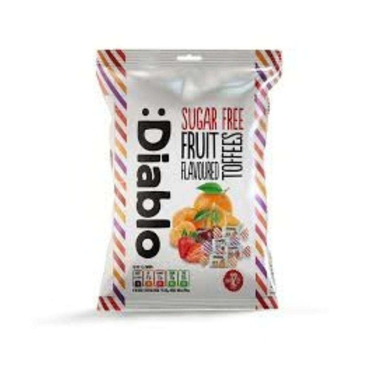 Diablo Fruit Toffee Sugar Free Sweets 75g