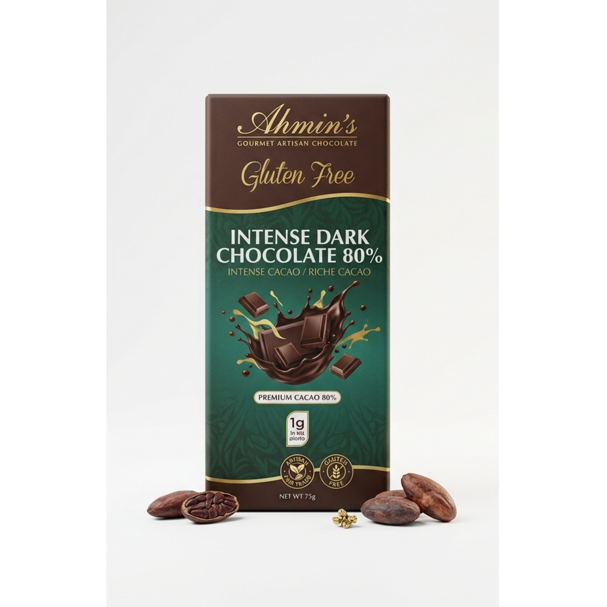 Ahmias Gluten Free Intense Dark Chocolate 80%