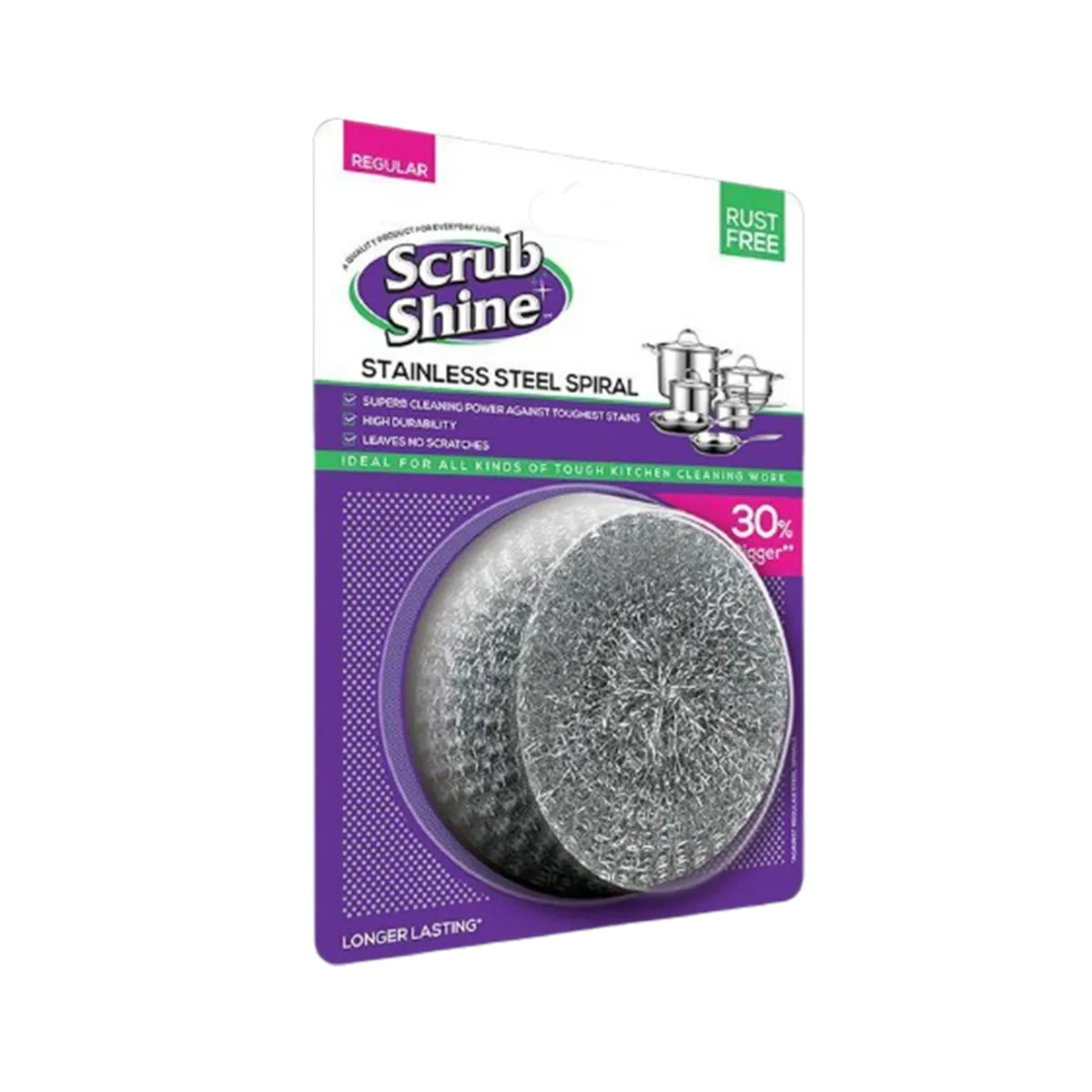 Rex Stainless Steel Spiral Scrub