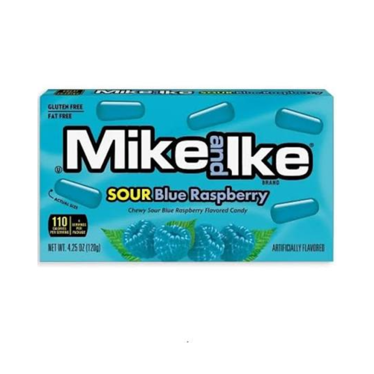 Mike n Ike Sour Blue Raspberry Candy 120g