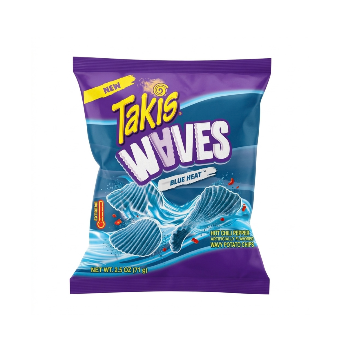 Takis Waves Blue Heat Hot Chili Pepper Wavy 80gm