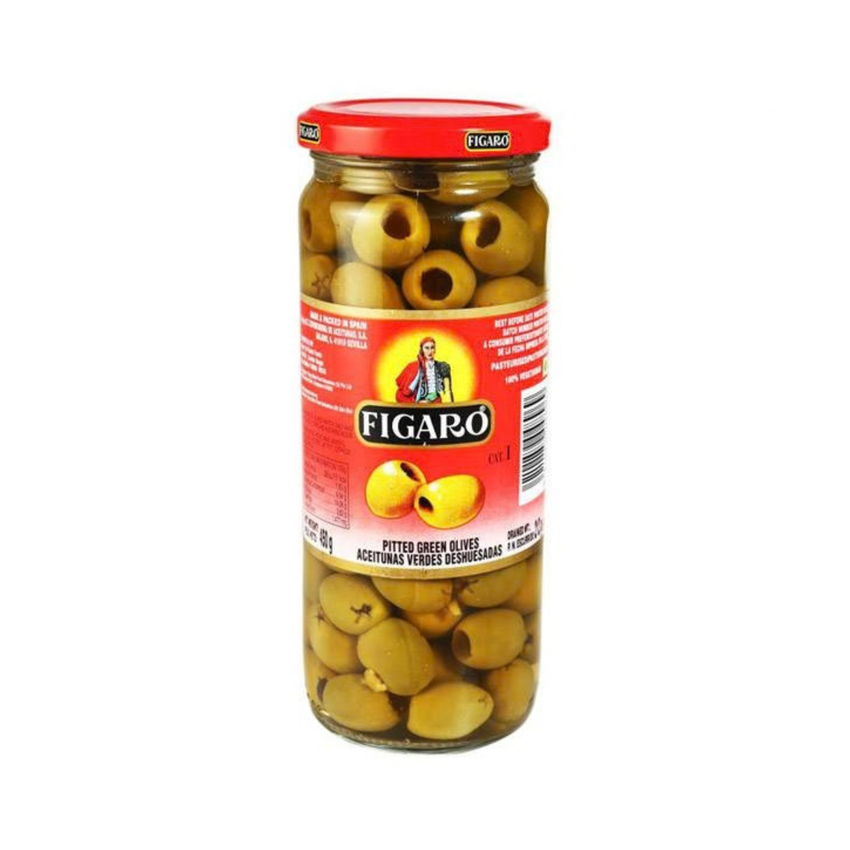 Figaro Green Olives Pitted 142g