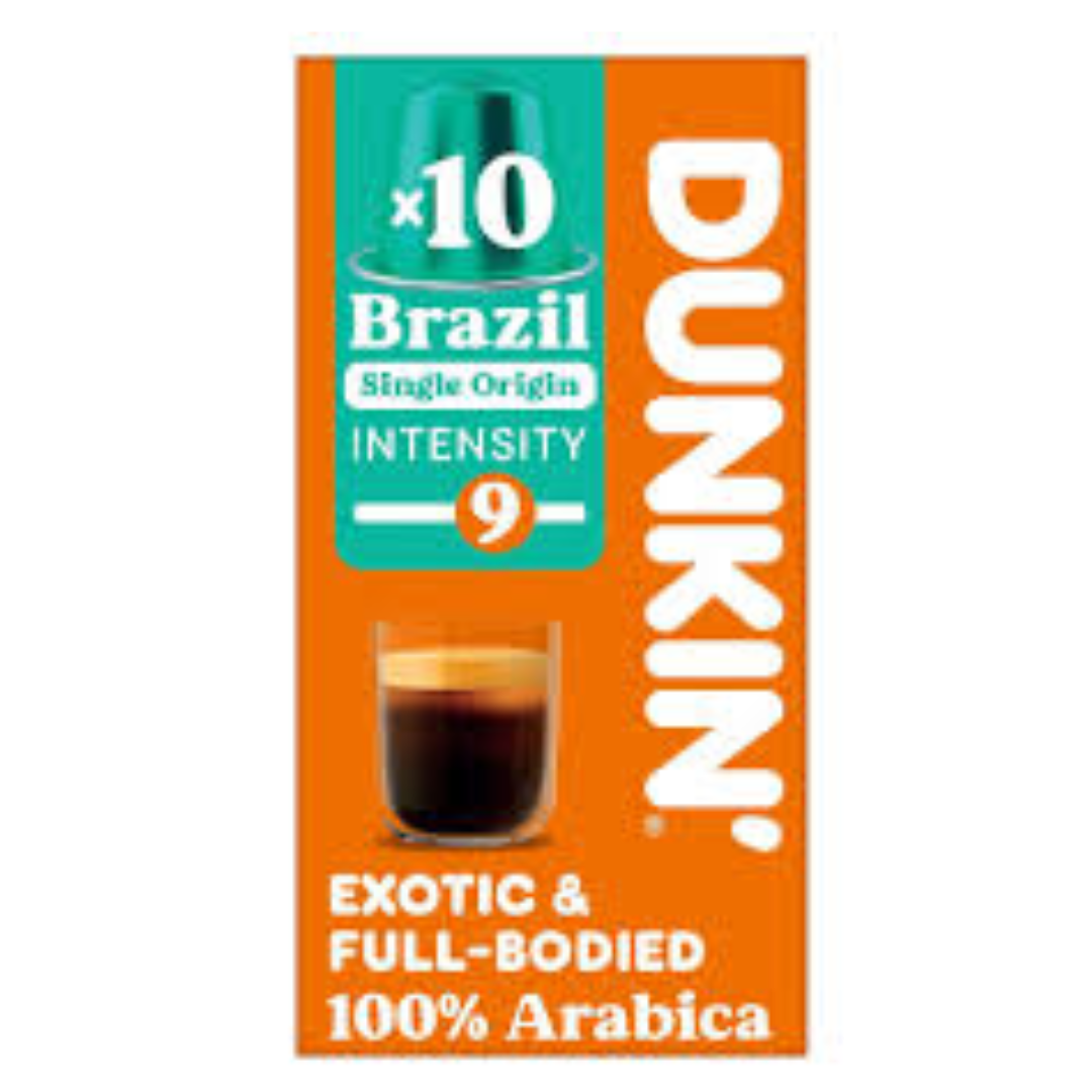 Dunkin Coffee Pods 100% Arabica Brazil 10Pcs 52g