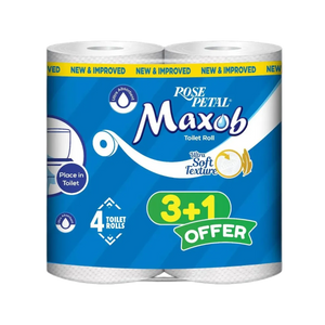 Rose Petal Toilet Roll Maxob 3+1 4Pack