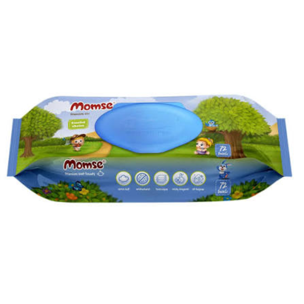 Momse Baby Wipe Antibacterial Regular 72 Pic