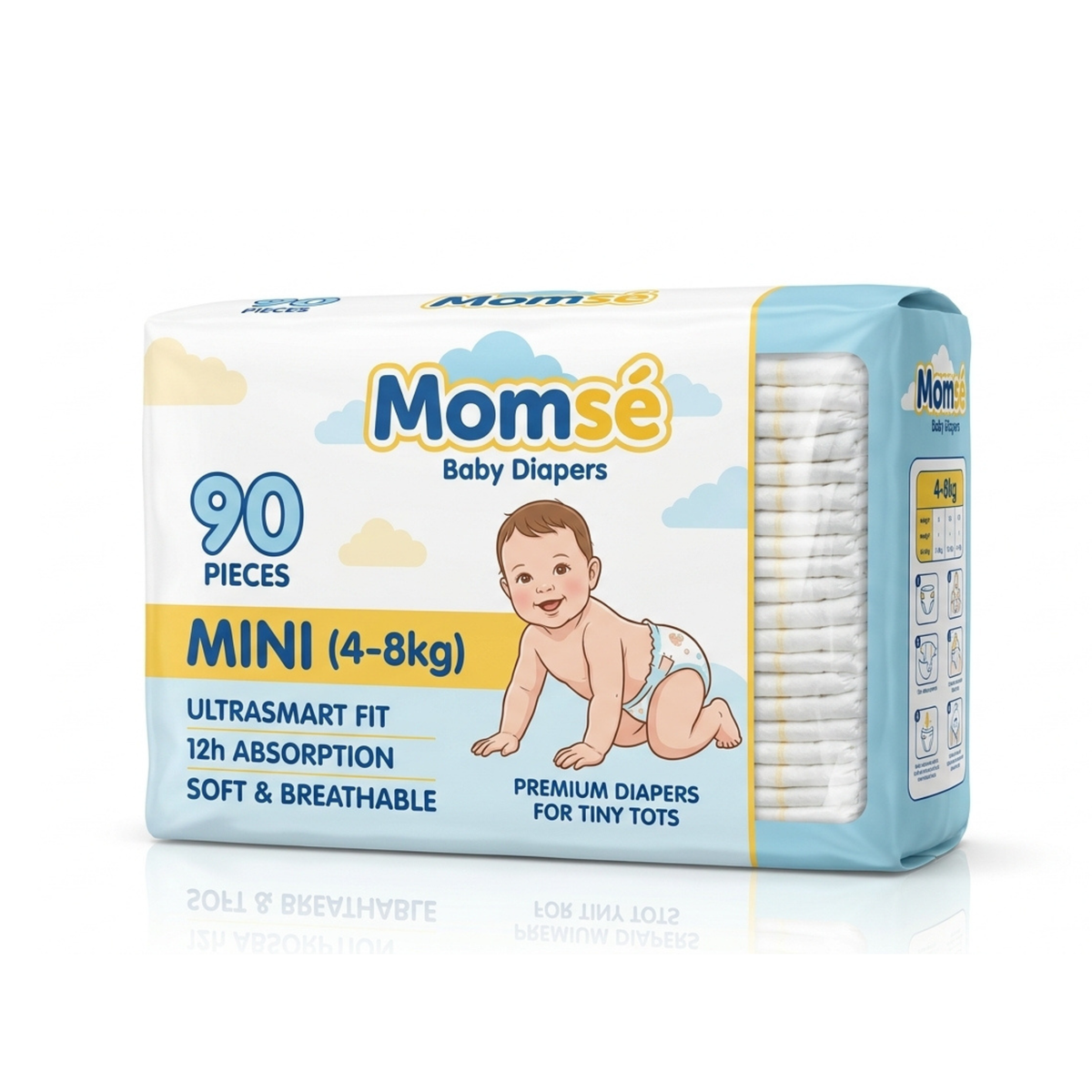 Momse Baby Dipers Mini 4-8kg 90Pice