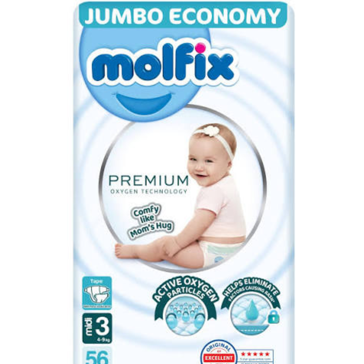 Molfix Rash Guard Premium Diapers Size 3