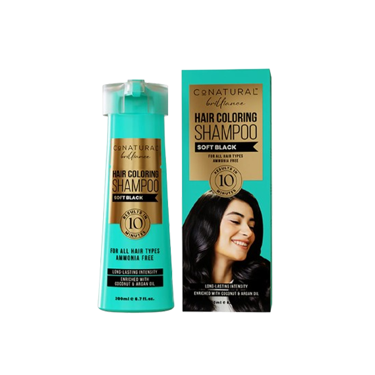Co Natural Hair Coloring Shampoo (Soft Black)
