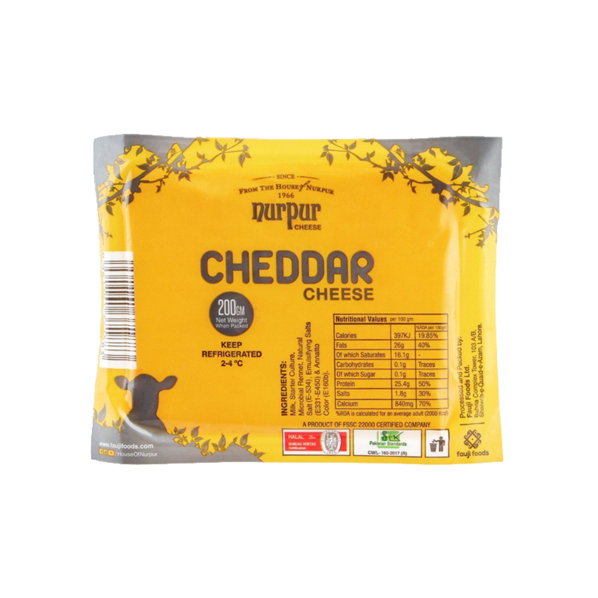 Nurpur Ceddar Cheese 200g