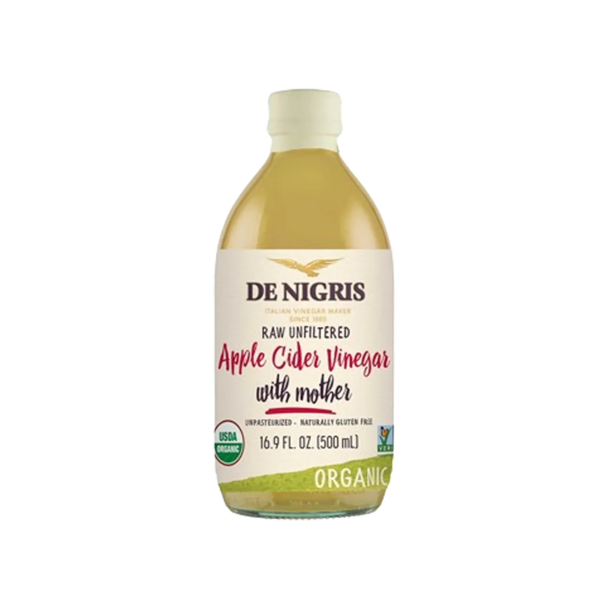 De Nigris Organic Vinegar, Apple Cider Unfiltered 500ml
