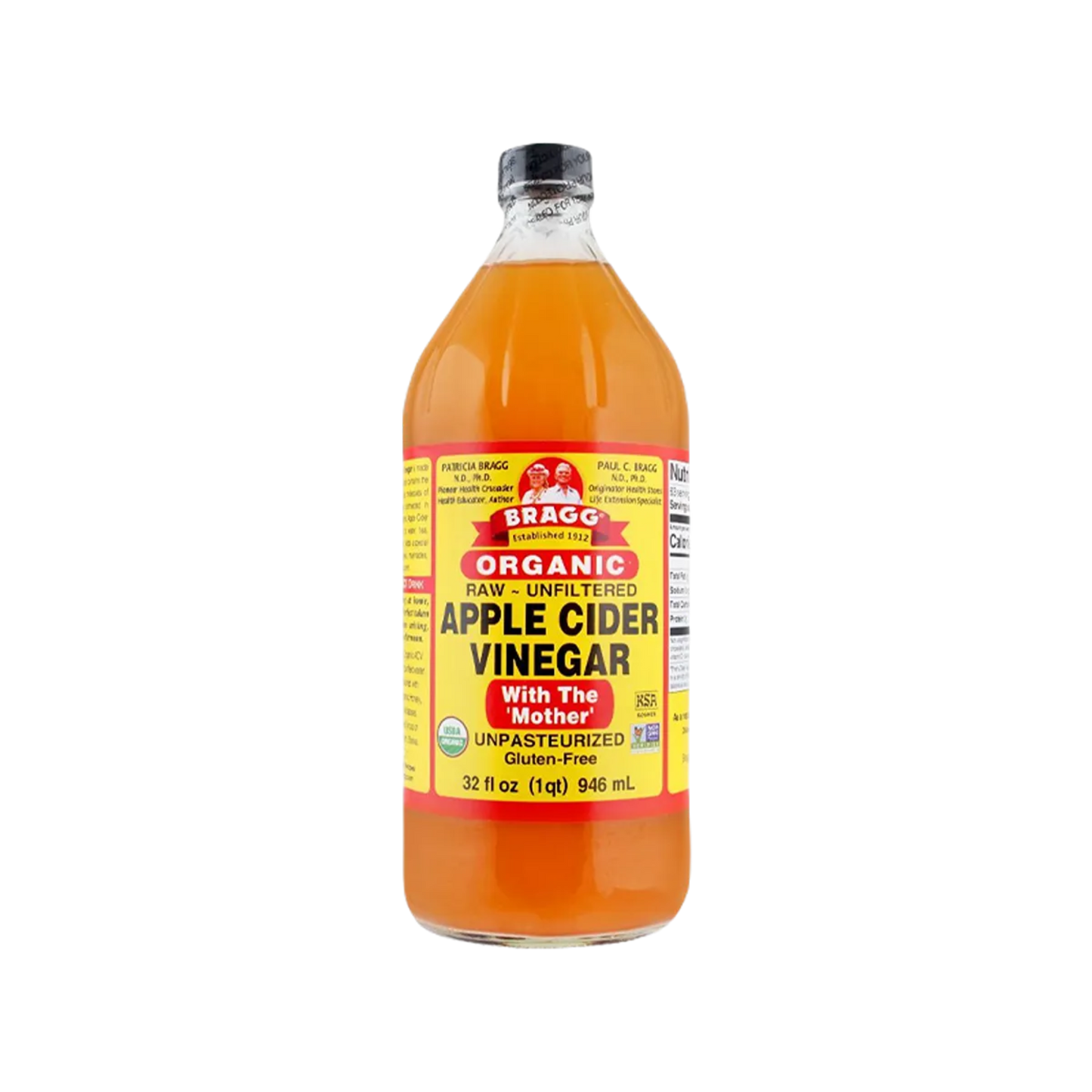 Bragg Organic Raw Unfiltered Apple Cider Vinegar Gluten Free 946ml