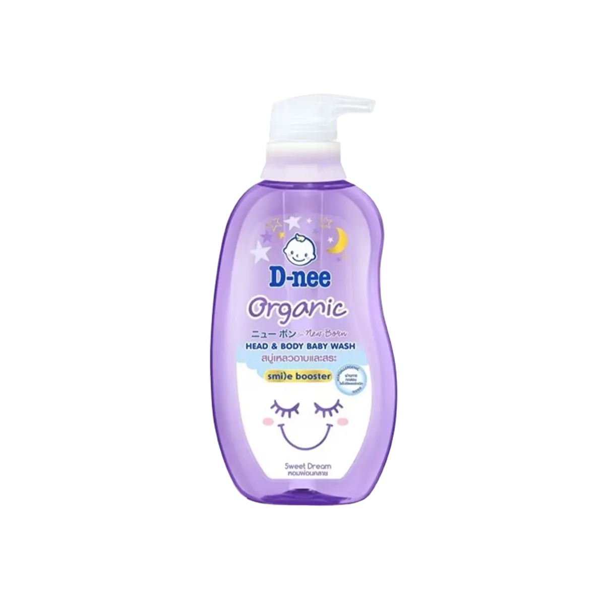 D-nee Organic Head & Body Baby Wash Smile Booster 380ml