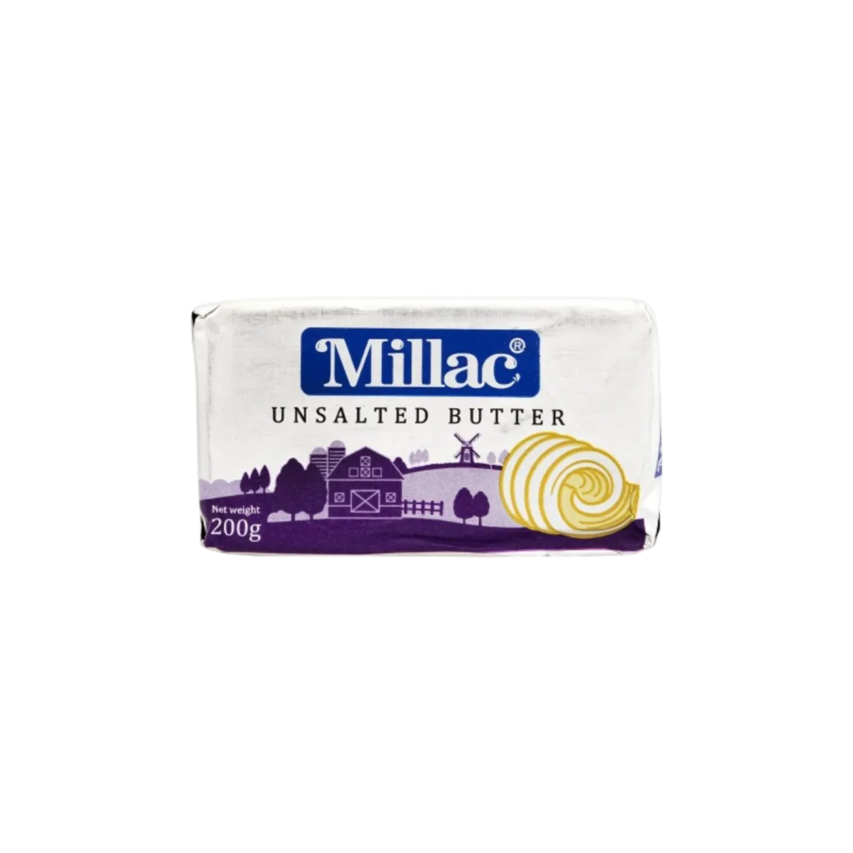 Millac Butter Unsalted White 200g