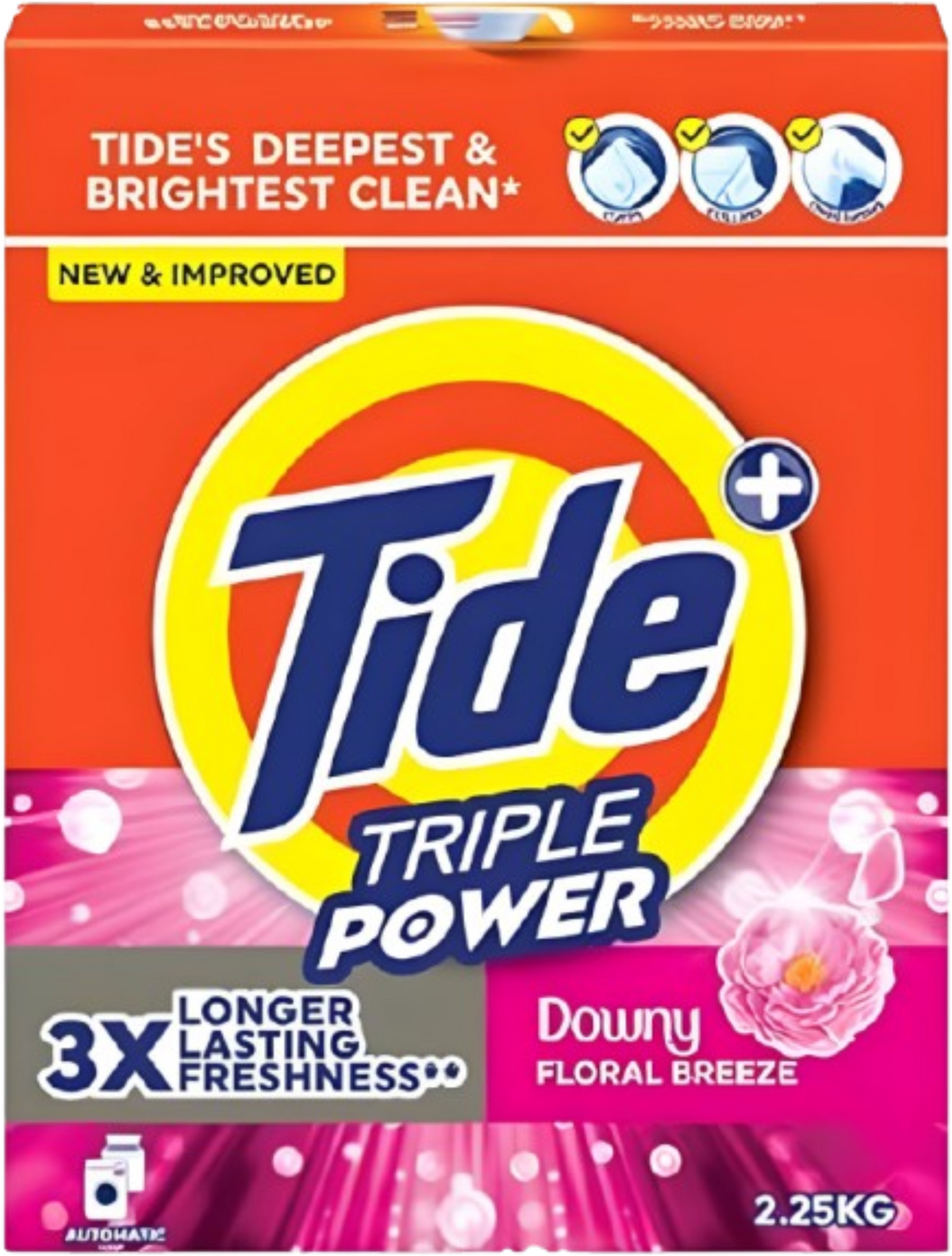 Tide Detergent Downy Triple Power 2.25Kg