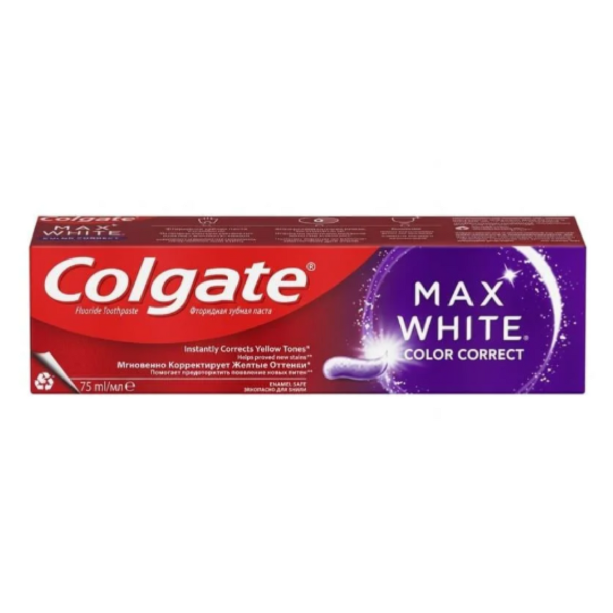 Colgate Max White Toothpaste - Coffee, Tea & Tobacco Stain Removal (75ml)