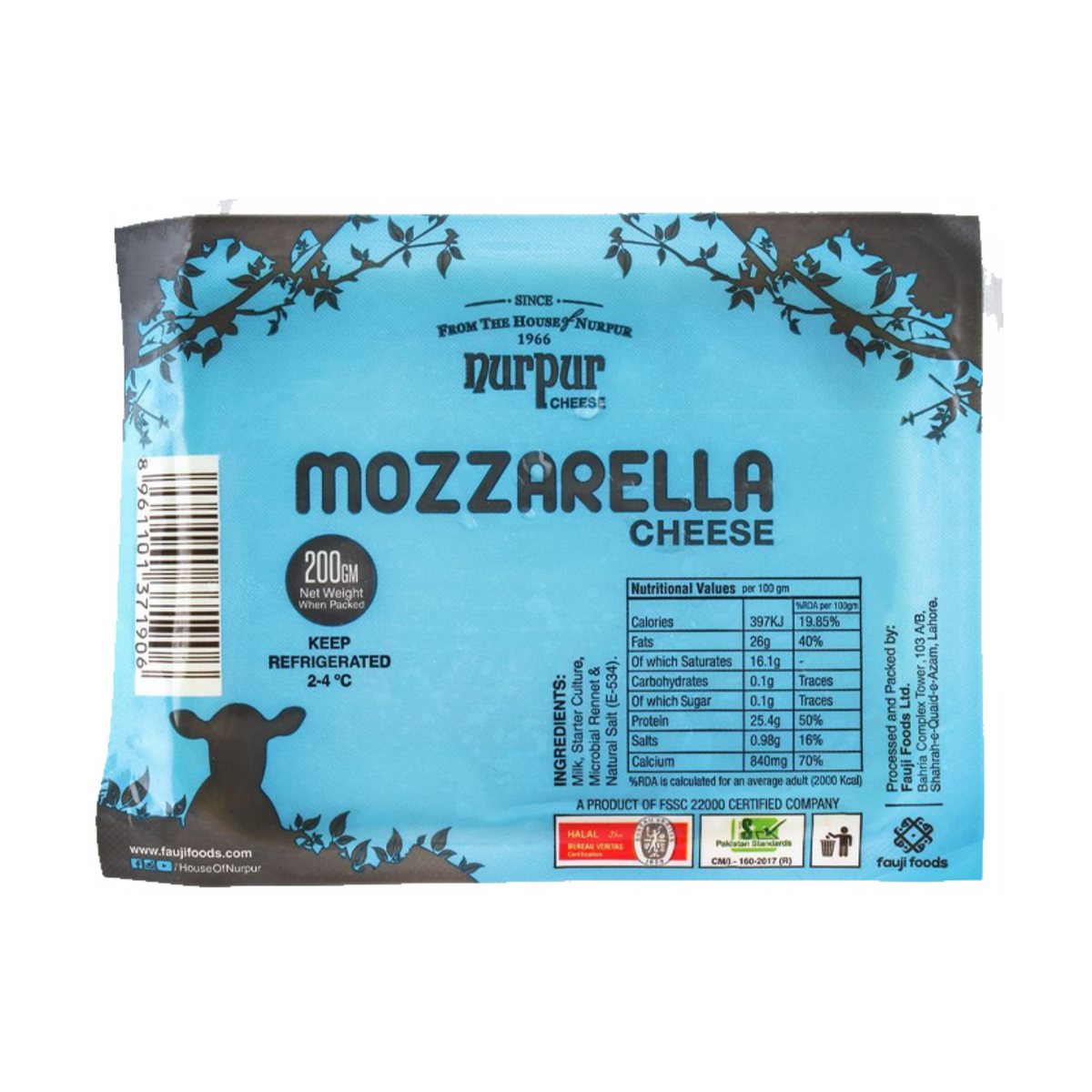 Nurpur Mozzrella Cheese Block 200g