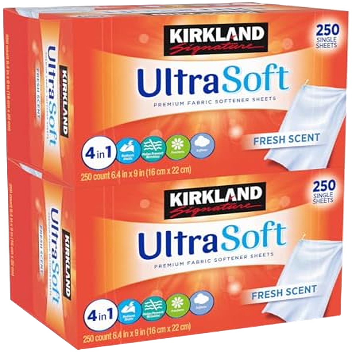 Kirkland Ultra Soft Doux Fabric Softener Sheets 250Pcs