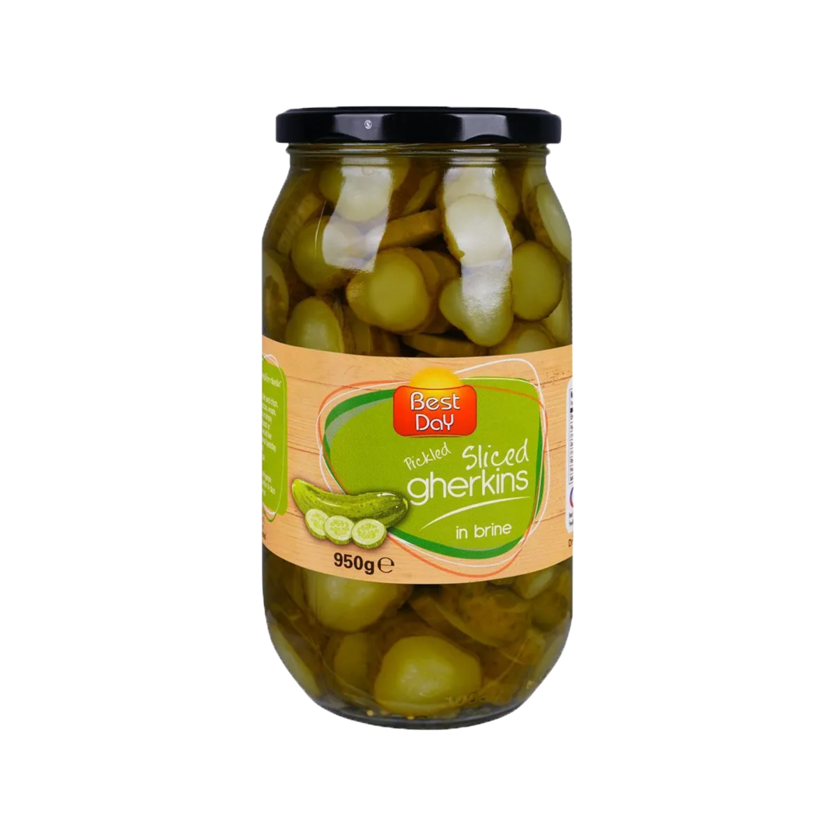 Best Day Mini Gherkins in Brine and Vinegar 980g