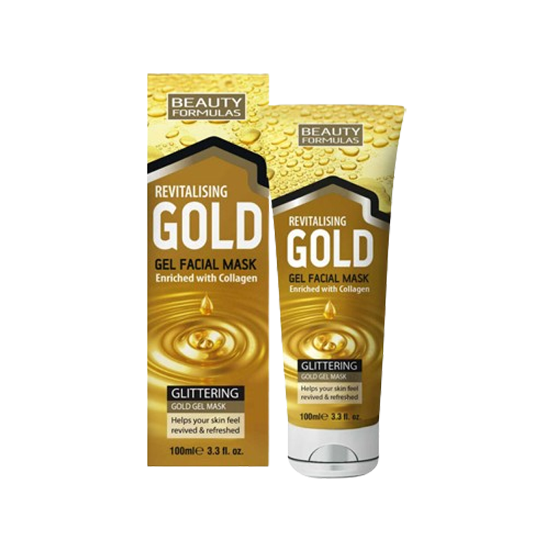 Beauty formulas revitalising gel facial mask gold 100ml