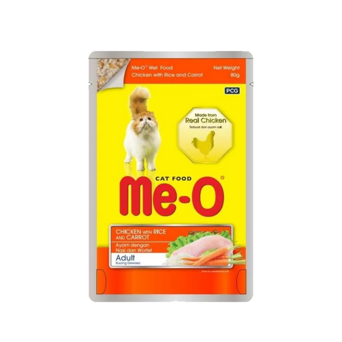 Me-o Adult Chicken With Rice And Carrot Cat Food 80g