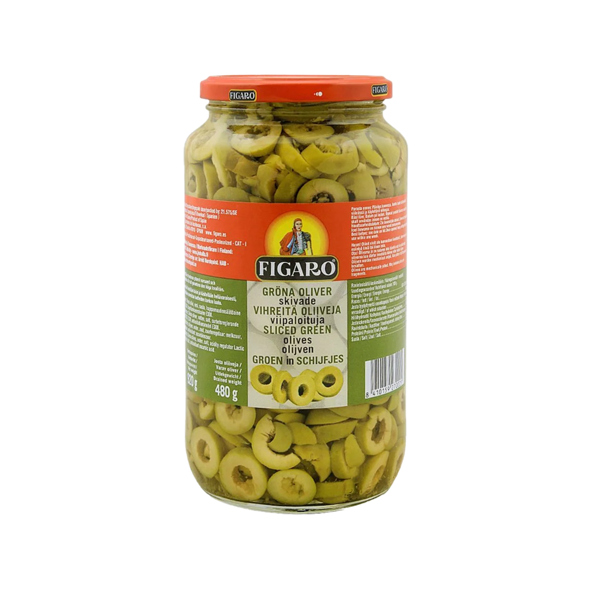 Figaro Olives Pitted Green Olives 920g