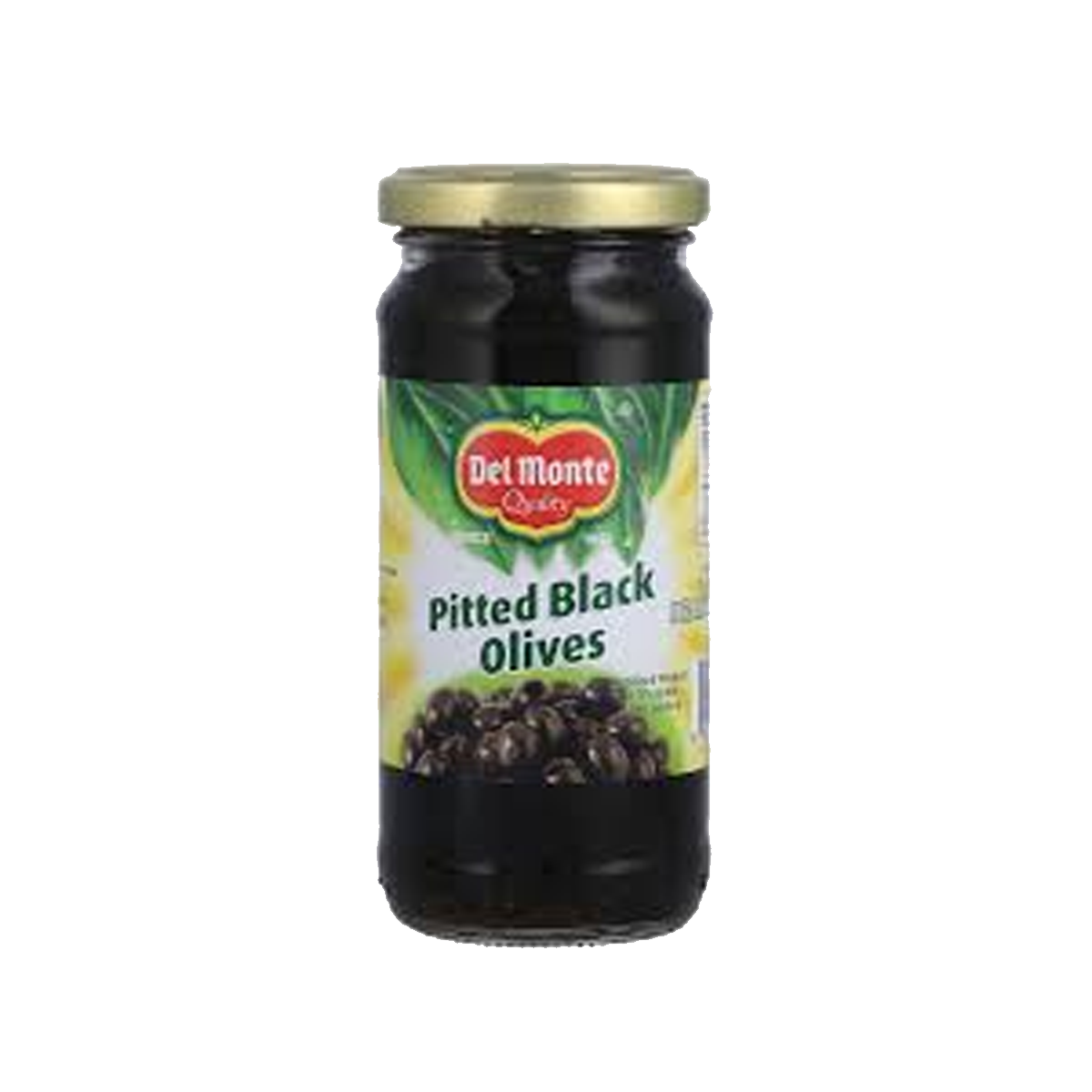 DEL MONTE pitted black olive 235g