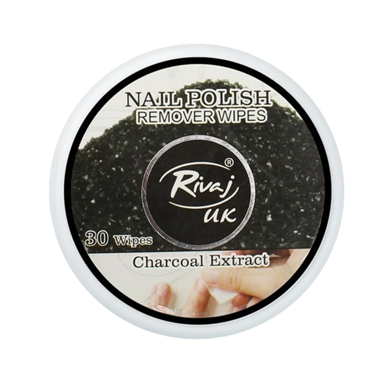 Rivaj Uk Nail Polish Remover Charcoal Extract 30 Wipes