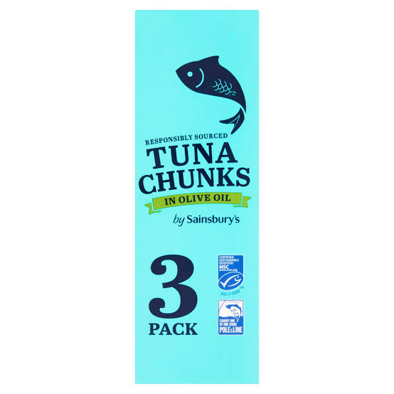 Sainsburys Healthy Choice Tuna Chunks Olive Oil 3Pack 240g