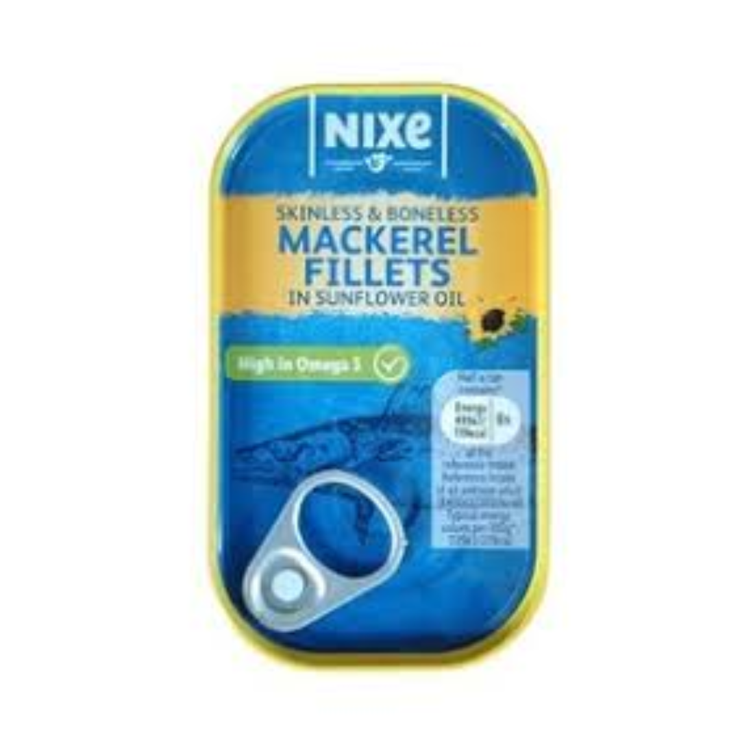 Nixe Mackerel Fillets In Sunflower Oil 125g