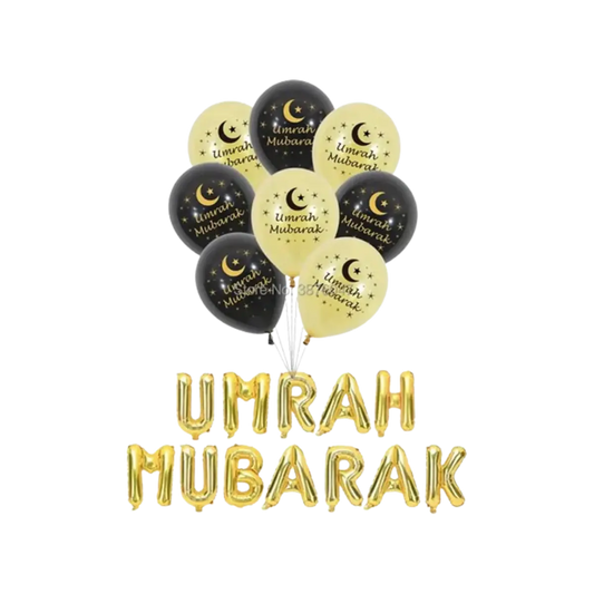 Umrah Mubarak Balloons 12Pcs