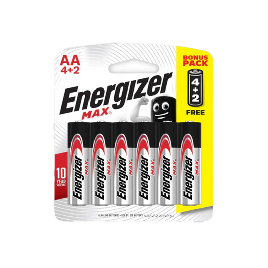 Energizer Max AA Battries 4+2 Pack