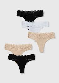Lycra Matalan Be Beau Thong 5 Pack
