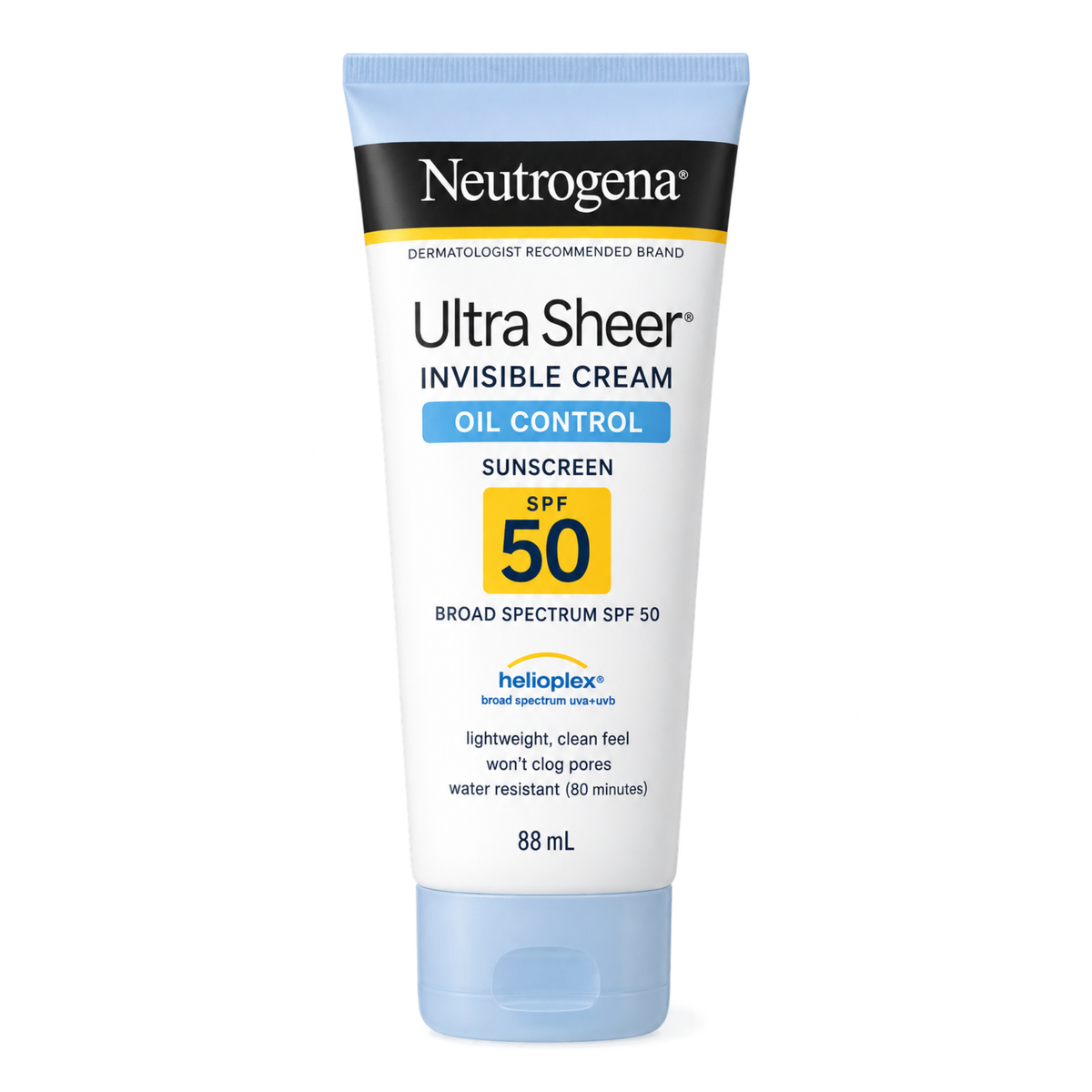 Neutrogena Ultra Sheer Invisible Cream Oil Control Sunscreen SPF 50