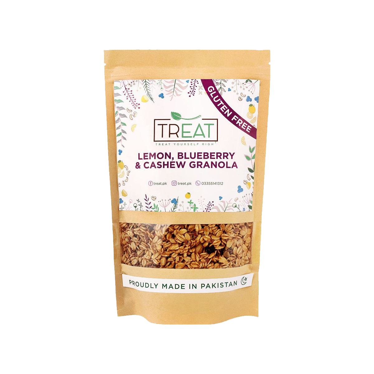 Treat Granola Lemon Blueberry & Cashew 360g