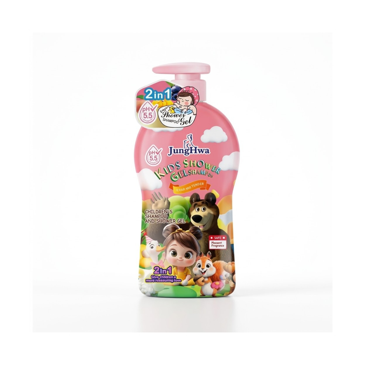 Jung Hwa 2 In 1 Kids Shower Gel Shampoo 800ml