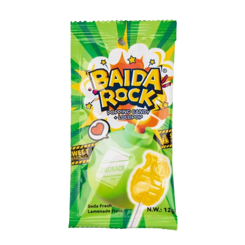Baida Rock Popping Candy Lemonade Flavour 16g