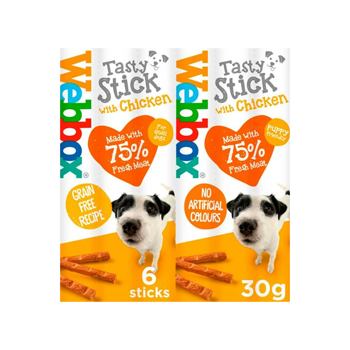 WBX SMALL DOGS STICKS CHICKEN x6 30G