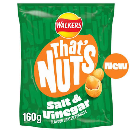 Thats Nuts Walkers Salt Vinegar Bag 160g