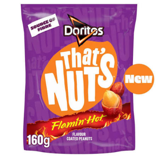Thats Nuts Doritos Flamin Hot Sharing Coated Peanuts 160g