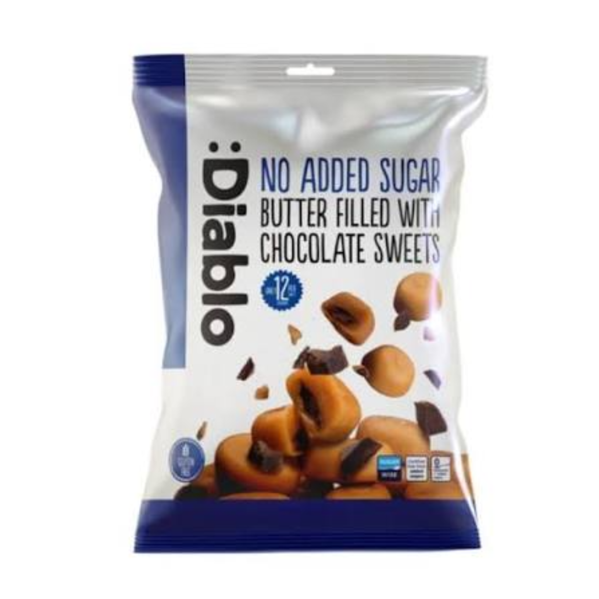 Diablo Butter Flavoured Candies Filled with Chocolate 75gm