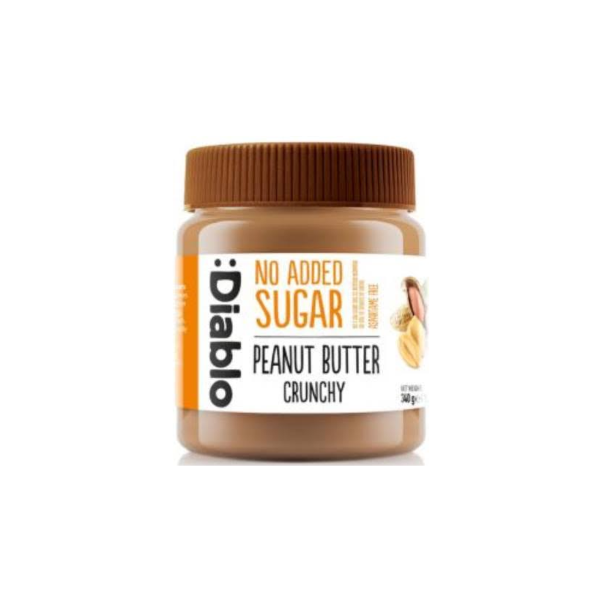 Diablo No Added Sugar Peanut Butter Crunchy 340g