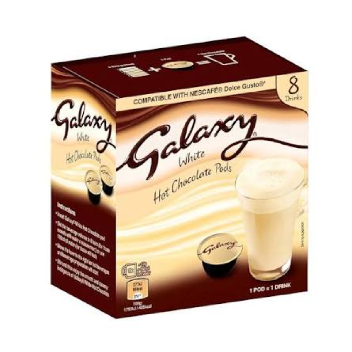 Galaxy White Hot Chocolate Pods 120g