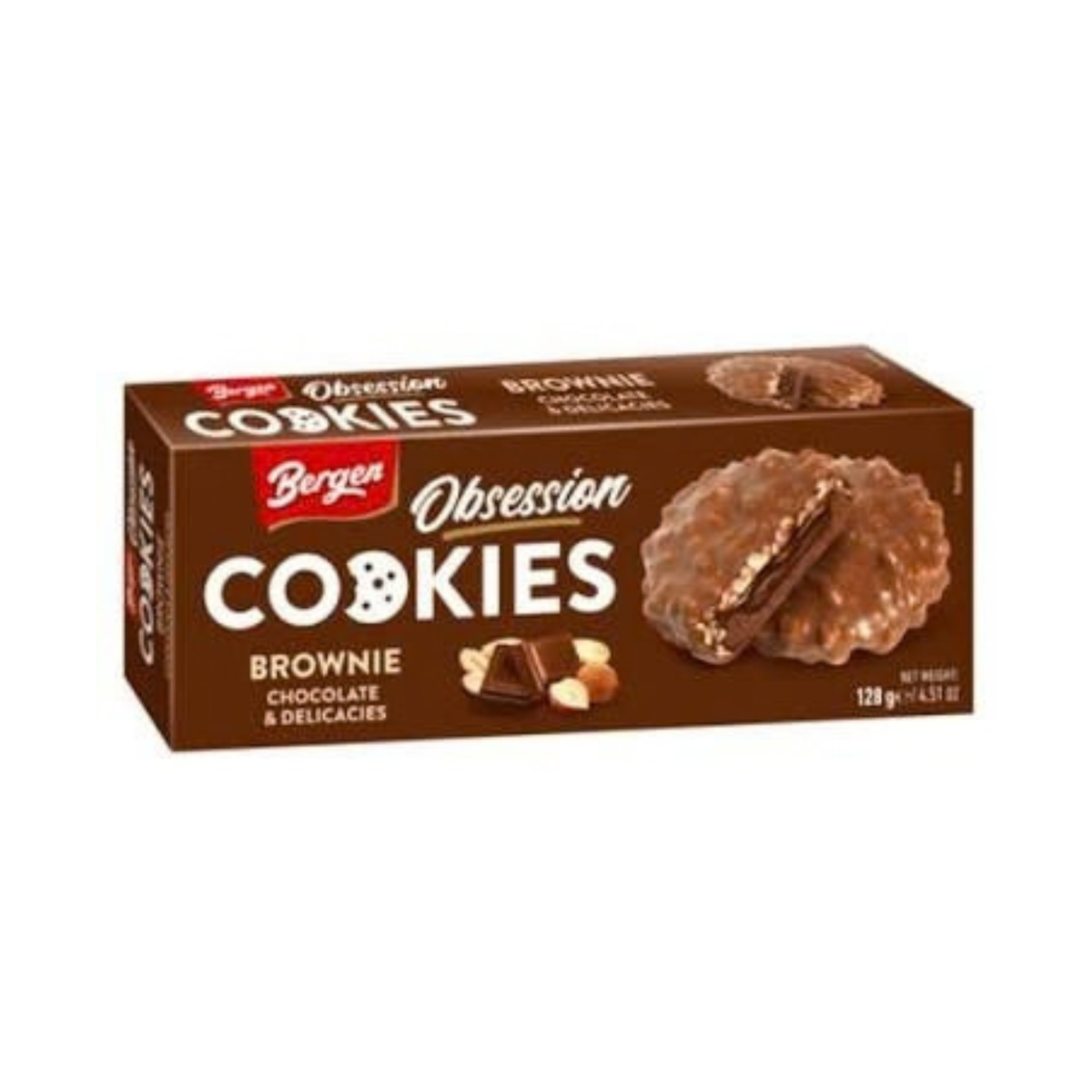 Bergen Cookies Brownie Chocolate 128g