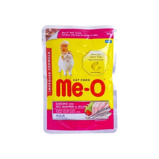 Me-O Red Snapper In Jelly Adult Wet Cat Food 80gm